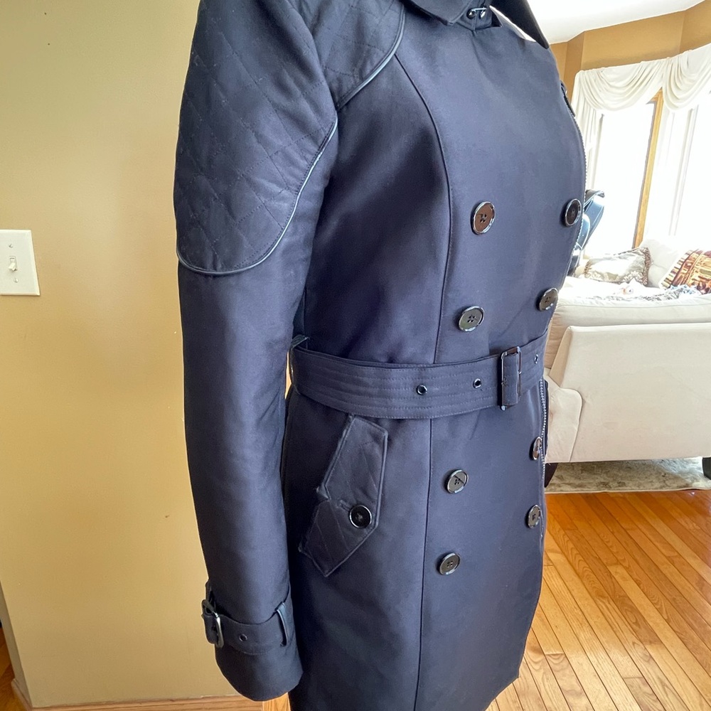 Sam Edelman black trench coat S Small - Picture 6 of 8